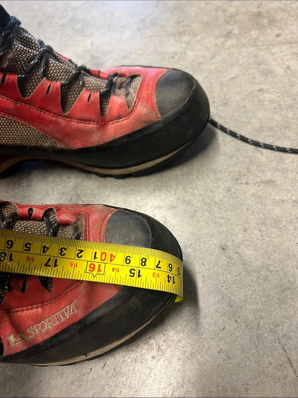La Sportiva Red and Black Mountaineering Boots
